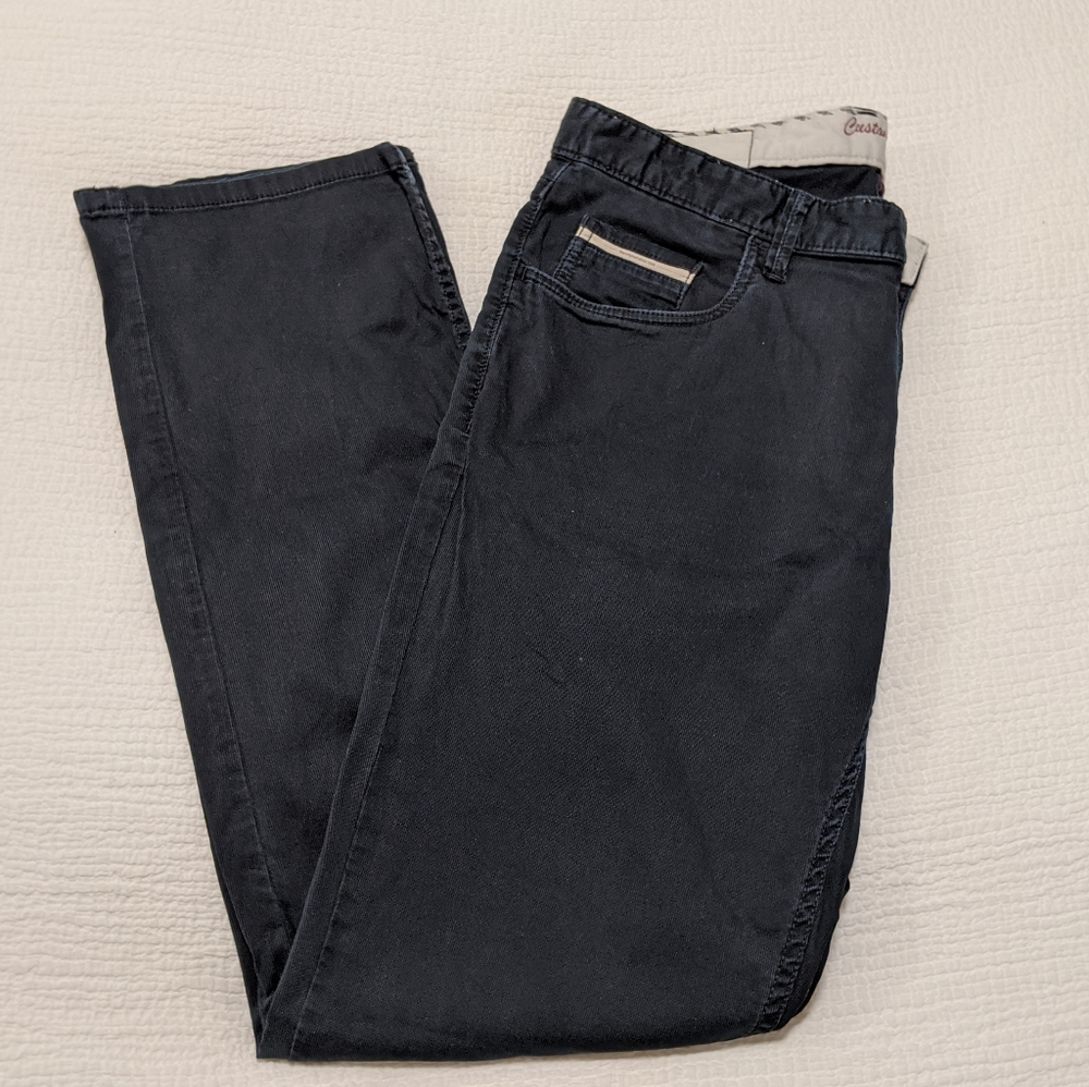 Men's Washed Navy Slim StraightJeans